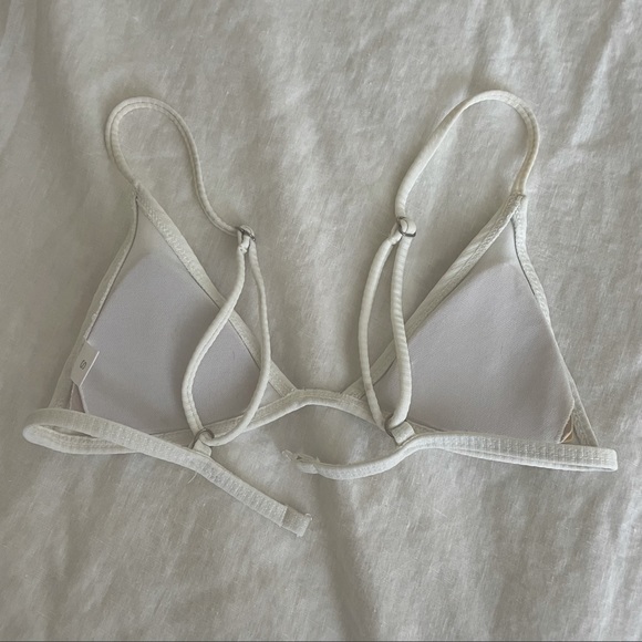 White Ribbed Bikini Top - Picture 2 of 2